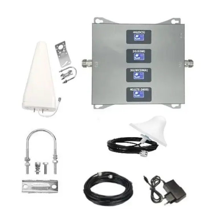 Підсилювач мобільного зв'язку та інтернету чотирьохдіапазонний 900/1800/100/2600 МГц 3G 4G LTE Grey (510193) - фото 3 Підсилювач мобільного зв'язку та інтернету чотирьохдіапазонний 900/1800/100/2600 МГц 3G 4G LTE Grey (510193) - фото 3