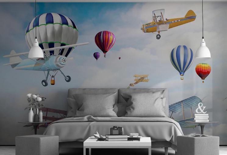 Фотошпалери дитячі Різноманіття повітряного транспорту