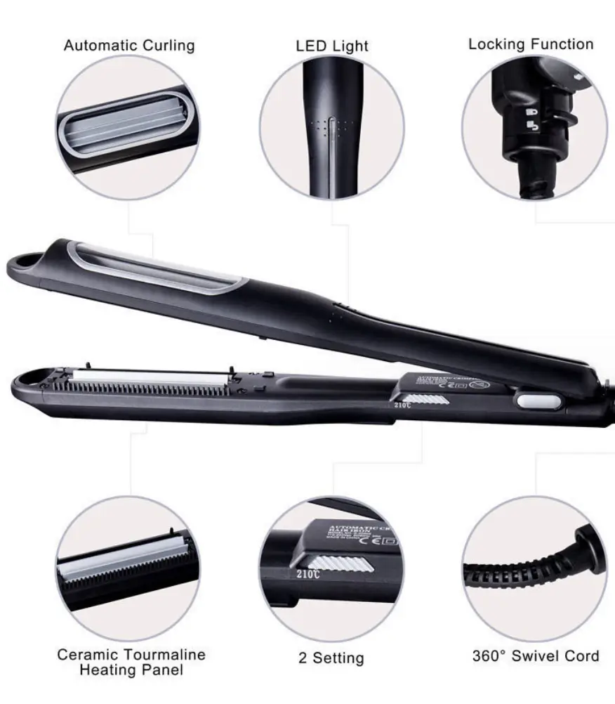 Плойка-автогофре Hair Iron Automatic crimping для об'єму волосся з керамічним покриттям (00847) - фото 3