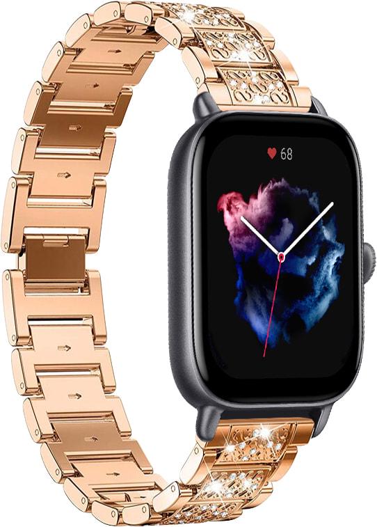 Браслет металлический Glam для Amazfit GTS 3 Rose Gold (32809-27)