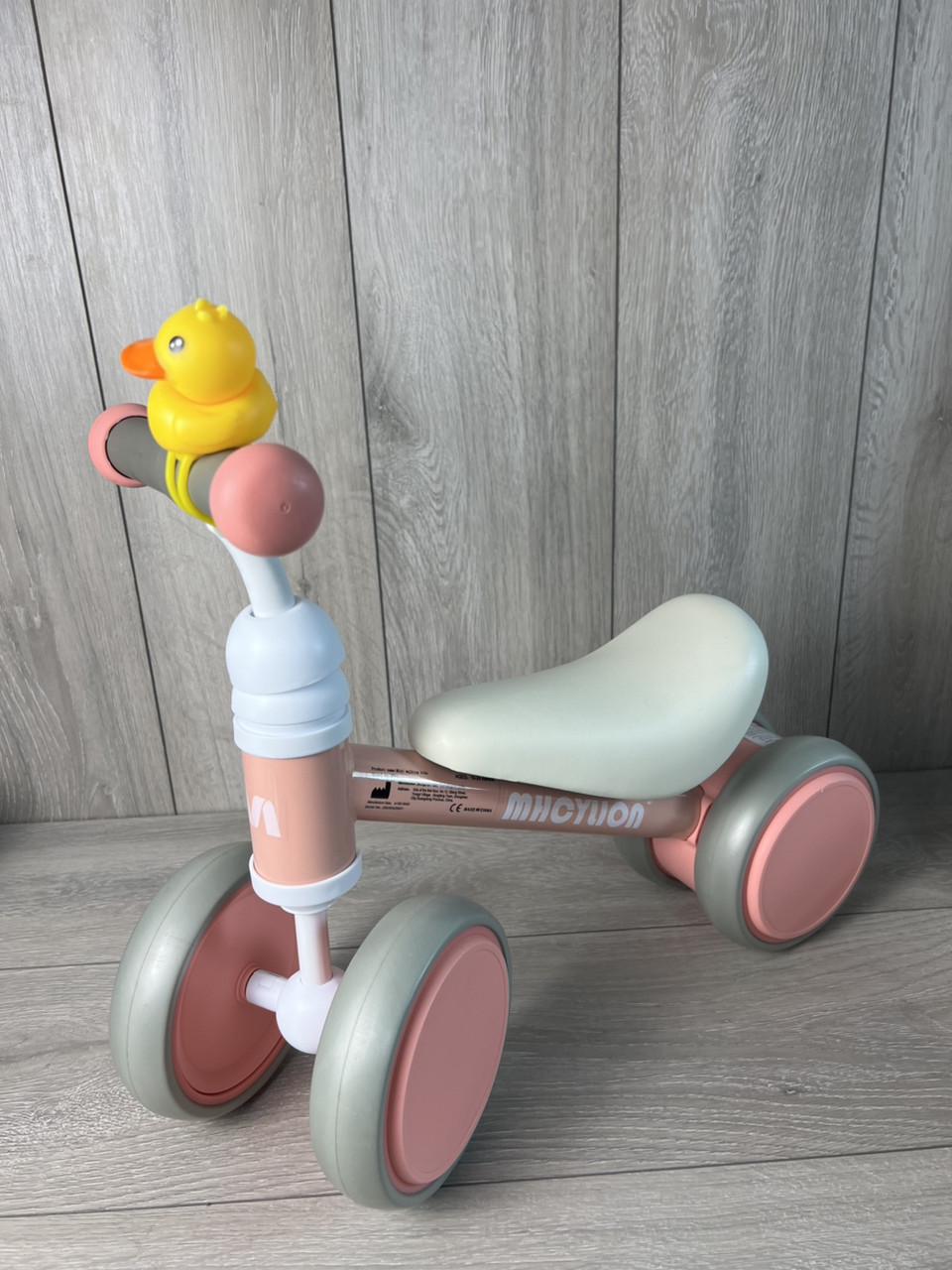 Біговел дитячий MHCYLION без педалей з підсвічуванням коліс 12-24 міс. Рожевий