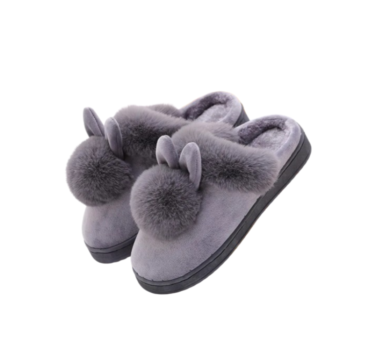 Тапочки жіночі з вушками р. 38 Сірий (ТЗУ125)