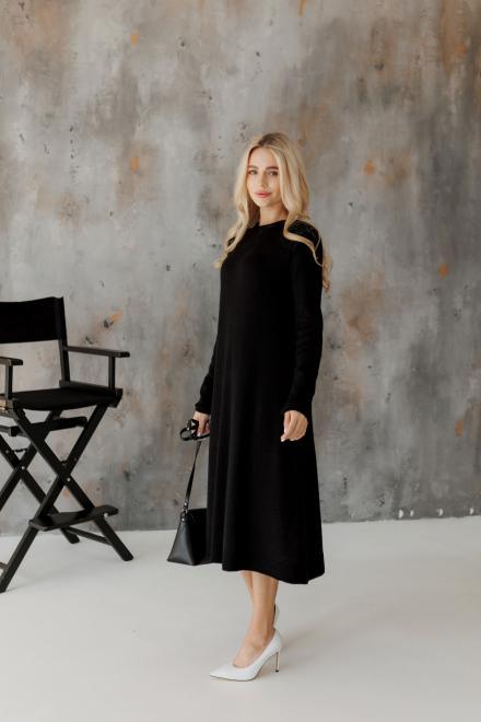 Платье миди ART KNIT Николь М Черный (42484)