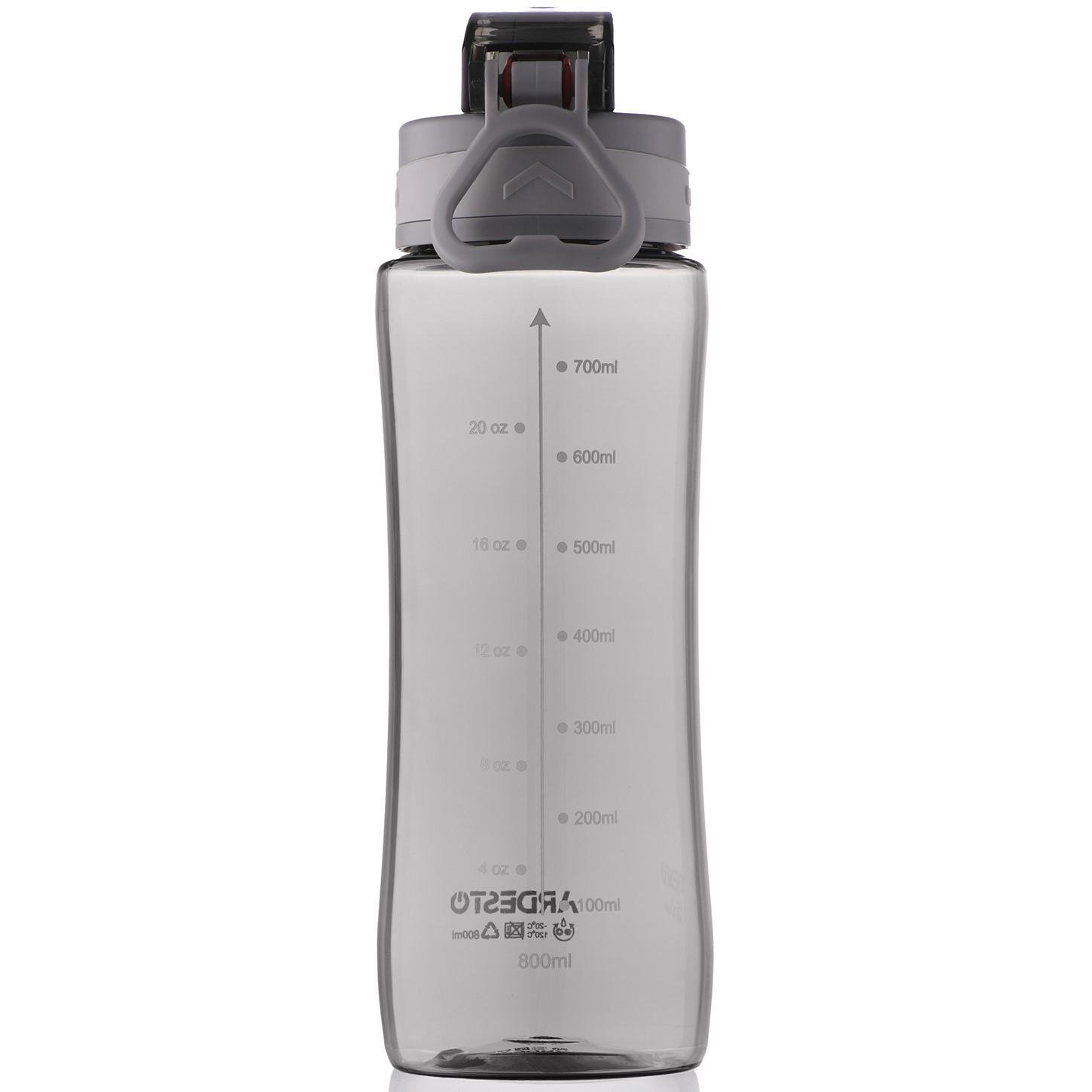 Бутылка для воды Ardesto Purity пластик 800 мл Серый (AR2280PG)