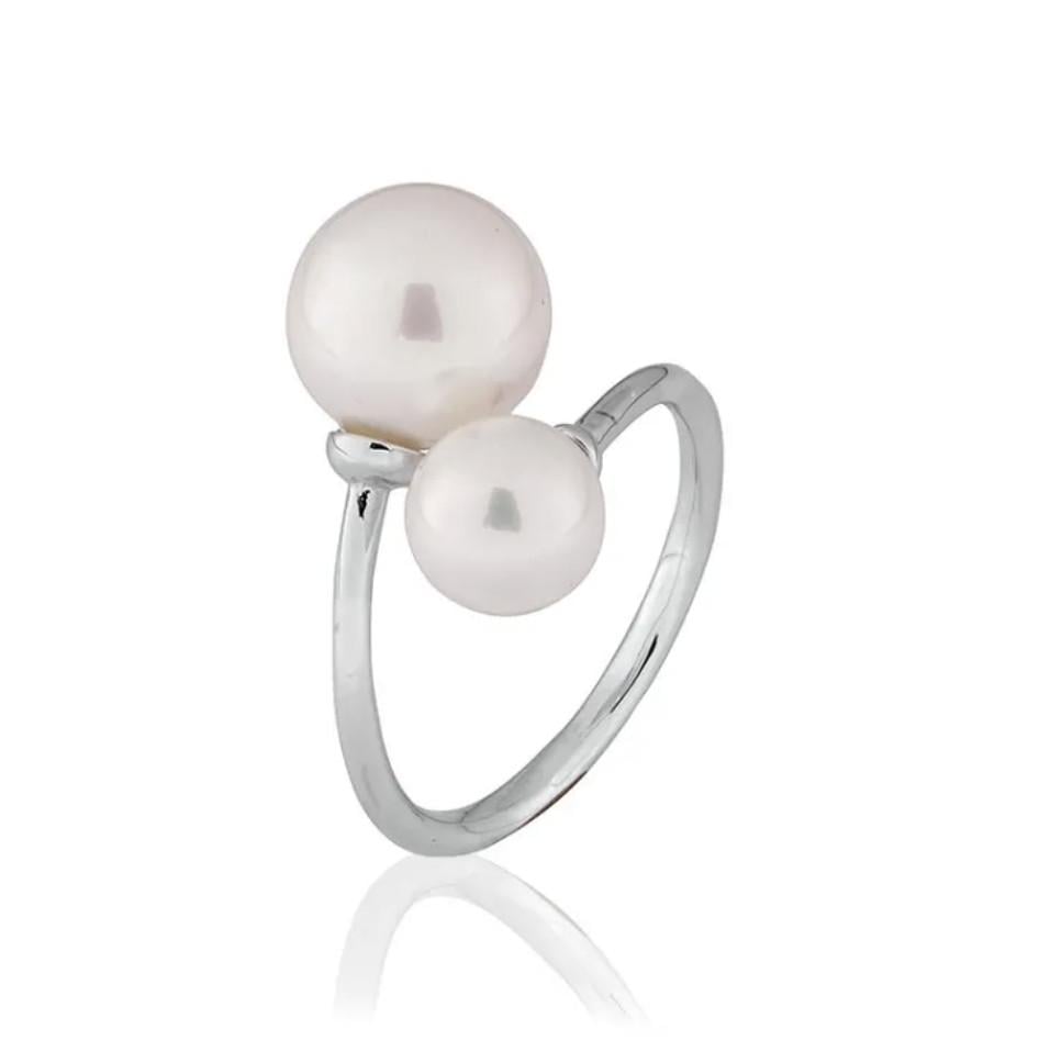 Каблучка поцілунок із перлиною срібло 925 проби родоване 3,60 г р. 18,5 (к2ж/807) Каблучка поцілунок із перлиною срібло 925 проби родоване 3,60 г р. 18,5 (к2ж/807)