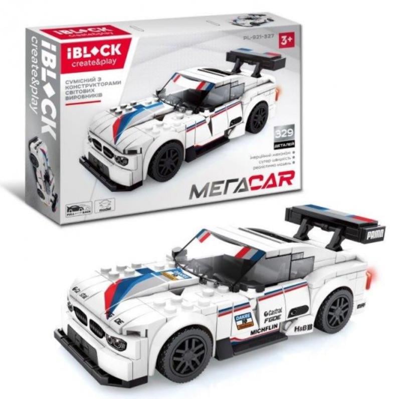 Конструктор Iblock Инерционная машинка 329 дет.