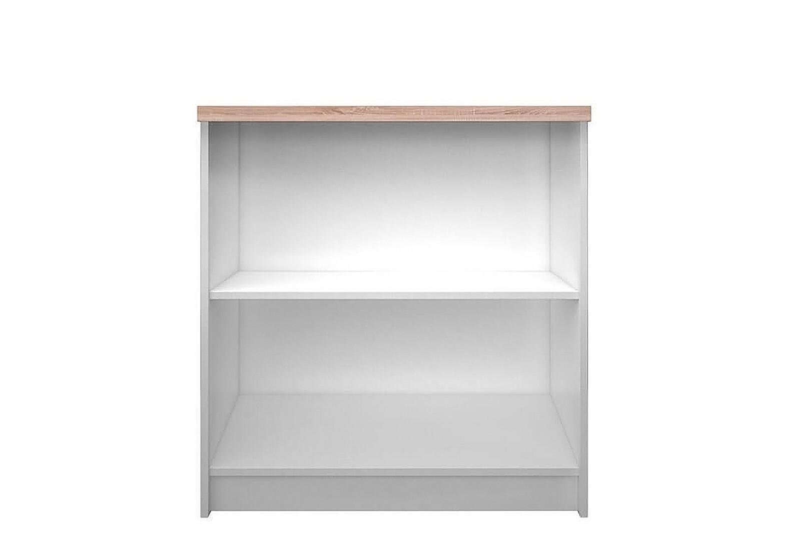 Шкаф-стеллаж VMV Holding Топ-микс 80х33х85 Белый/Дуб сонома (57275)