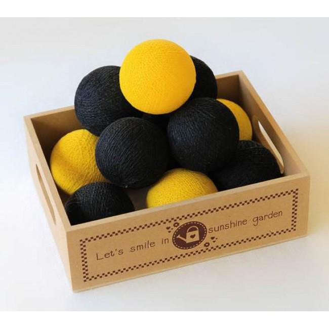 Гирлянда хлопковая CBL от USB 35 шт. 4 м Black/Yellow (404187)