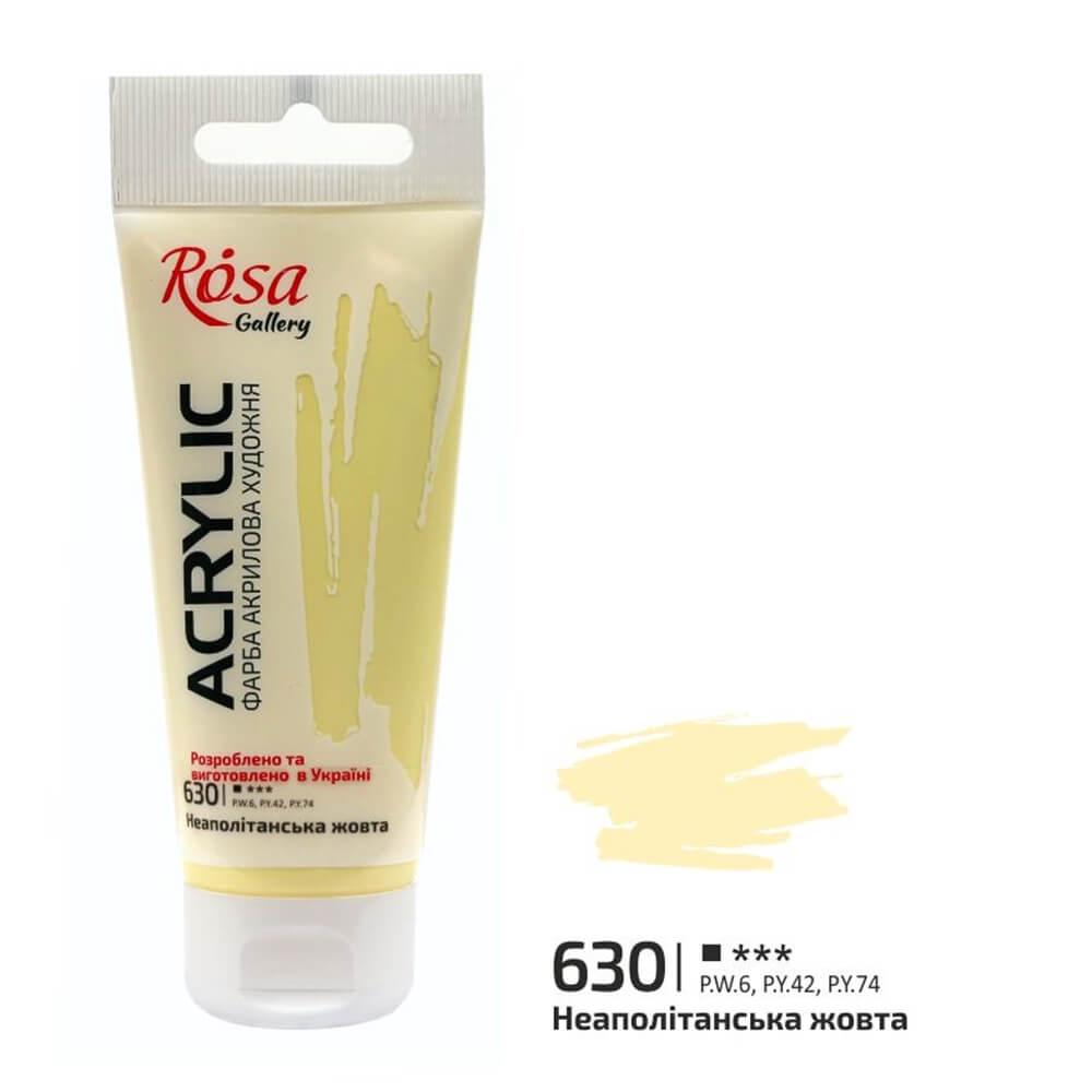 Акрилова фарба ROSA Gallery 630 60 мл Неаполітанський жовтий (3241630) - фото 1 Акрилова фарба ROSA Gallery 630 60 мл Неаполітанський жовтий (3241630) - фото 1