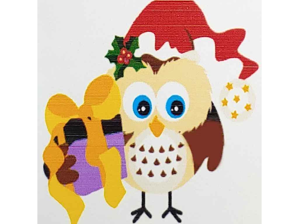 Картина по номерам Strateg Сова с подарком 20х20 см (НН6329)