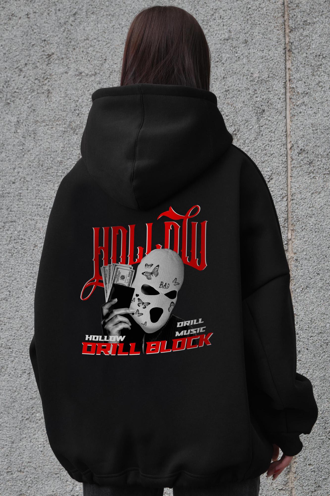 Худи на флисе Without с капюшоном и принтом Hollow оверсайз Black (8055526) - фото 5 Худи на флисе Without с капюшоном и принтом Hollow оверсайз Black (8055526) - фото 5