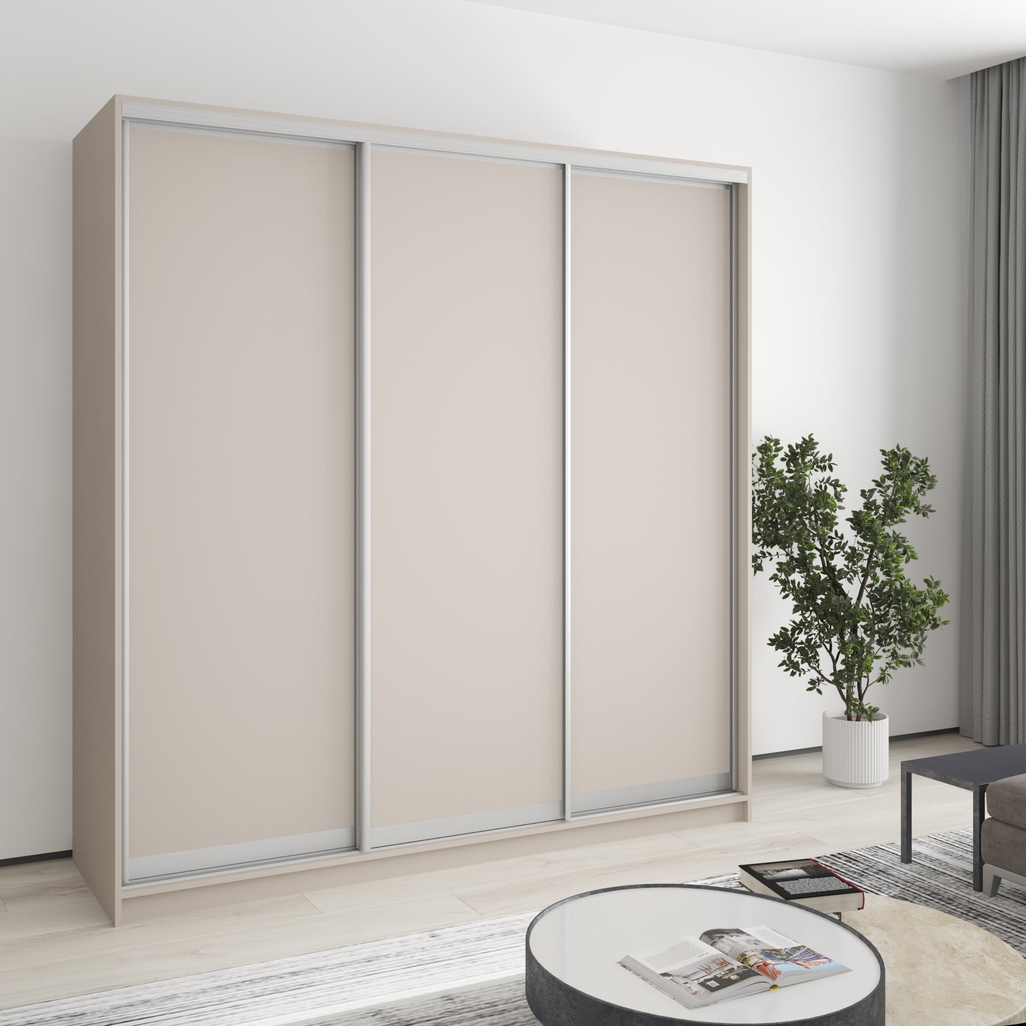 Шкаф-купе трехдверный Mebel Star Комбо AL MBS-1667 200х45х240 см Кашемир (1002580) Шкаф-купе трехдверный Mebel Star Комбо AL MBS-1667 200х45х240 см Кашемир (1002580)