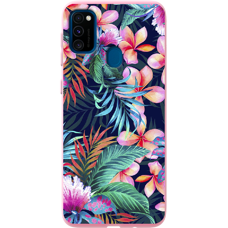 Чохол Boxface Samsung M307 Galaxy M30s flowers in the tropics Рожевий силікон (38209-up1971-41819)