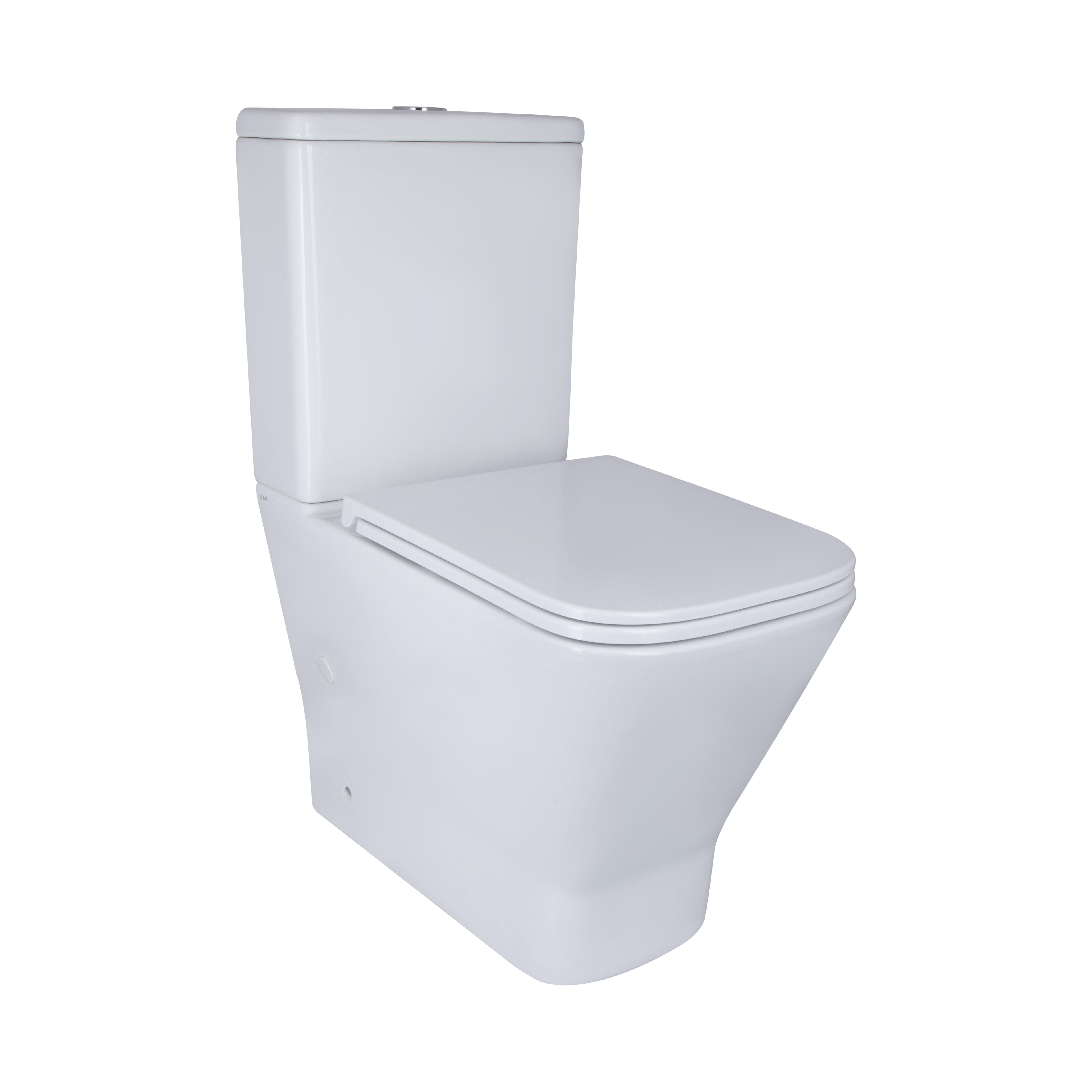 Унітаз-компакт Qtap Cardinal Ultra Quiet QT04222168AUQ3W безобідковий з сидінням Soft-close (SD00051950)