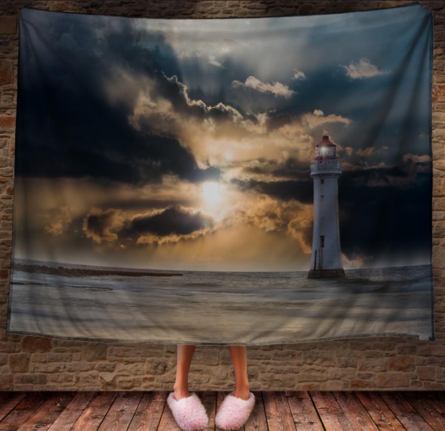 Плед с 3D принтом Lighthouse in the sea 150х200 см (epi_0505)