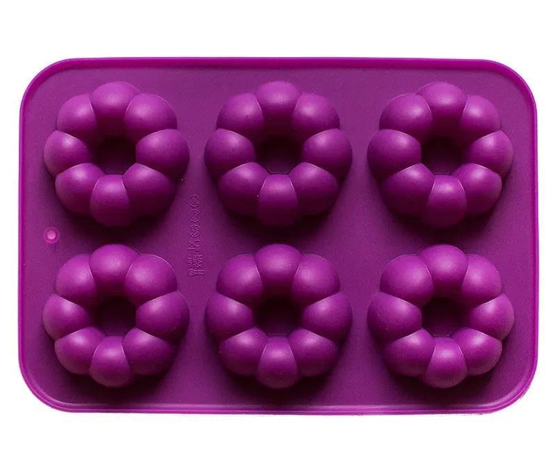 Форма для выпечки планшет кекс/цветок силиконовая Фиолетовый (1077bbbfbf)