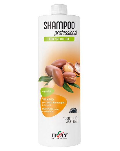 Шампунь для пошкодженого волосся Itely Hairfashion Shampoo PROFESSIONAL ARGAN OIL зволожуючий 1000 мл