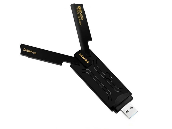 Сетевой адаптер Wi-Fi 6E USB FENVI FU-AXE5400 двухдиапазонный беспроводной MU-MIMO USB 3.0 Black (19122)