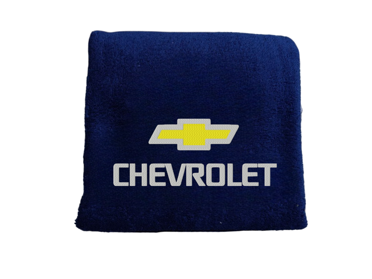 Рушник з вишивкою Chevrolet махровий банний 70х140 см Темно-синій (00451)