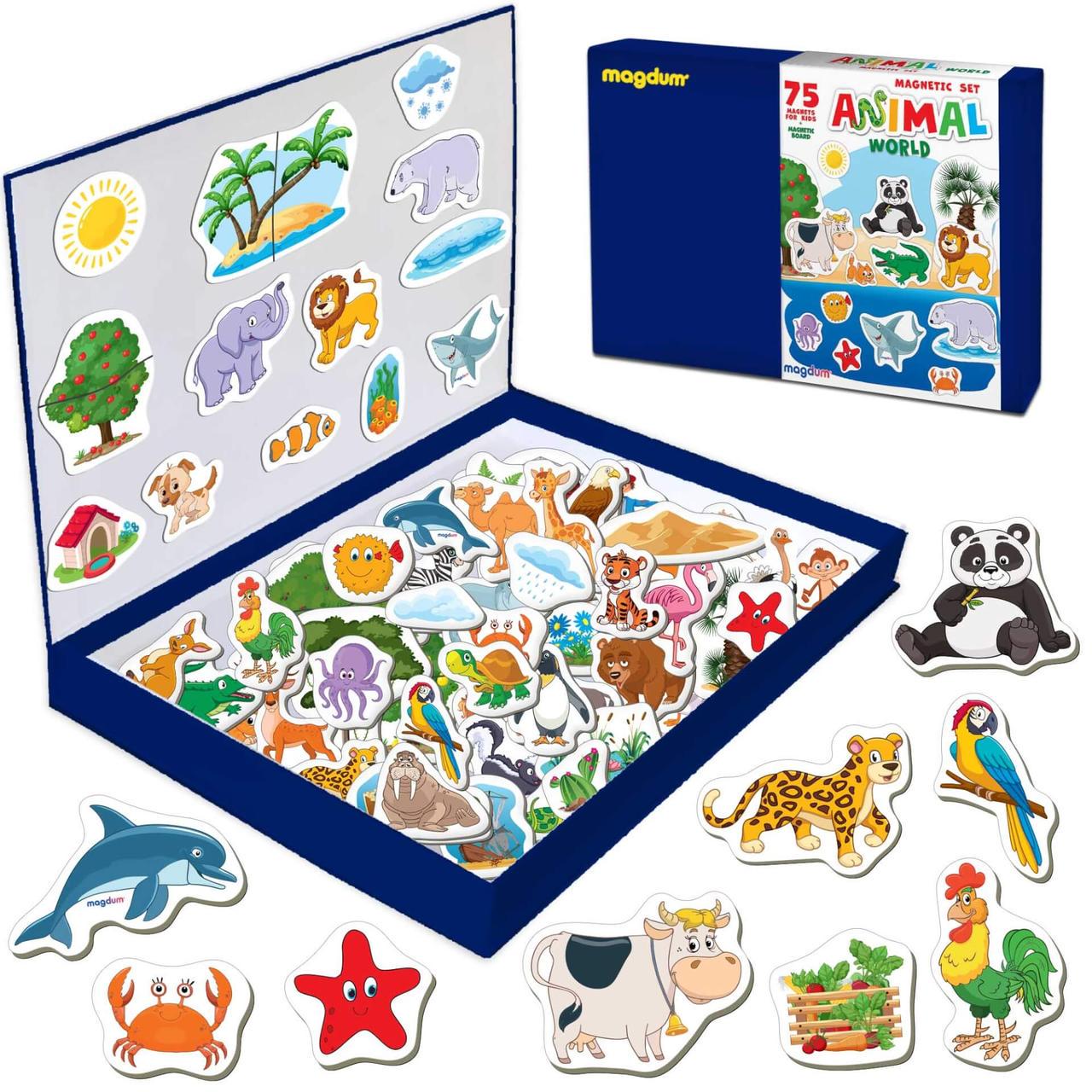 Набір магнітів Magdum Велика магнітна історія. Світ тварин 75 шт. (ML4032 -05 EN) - фото 8 Набір магнітів Magdum Велика магнітна історія. Світ тварин 75 шт. (ML4032 -05 EN) - фото 8