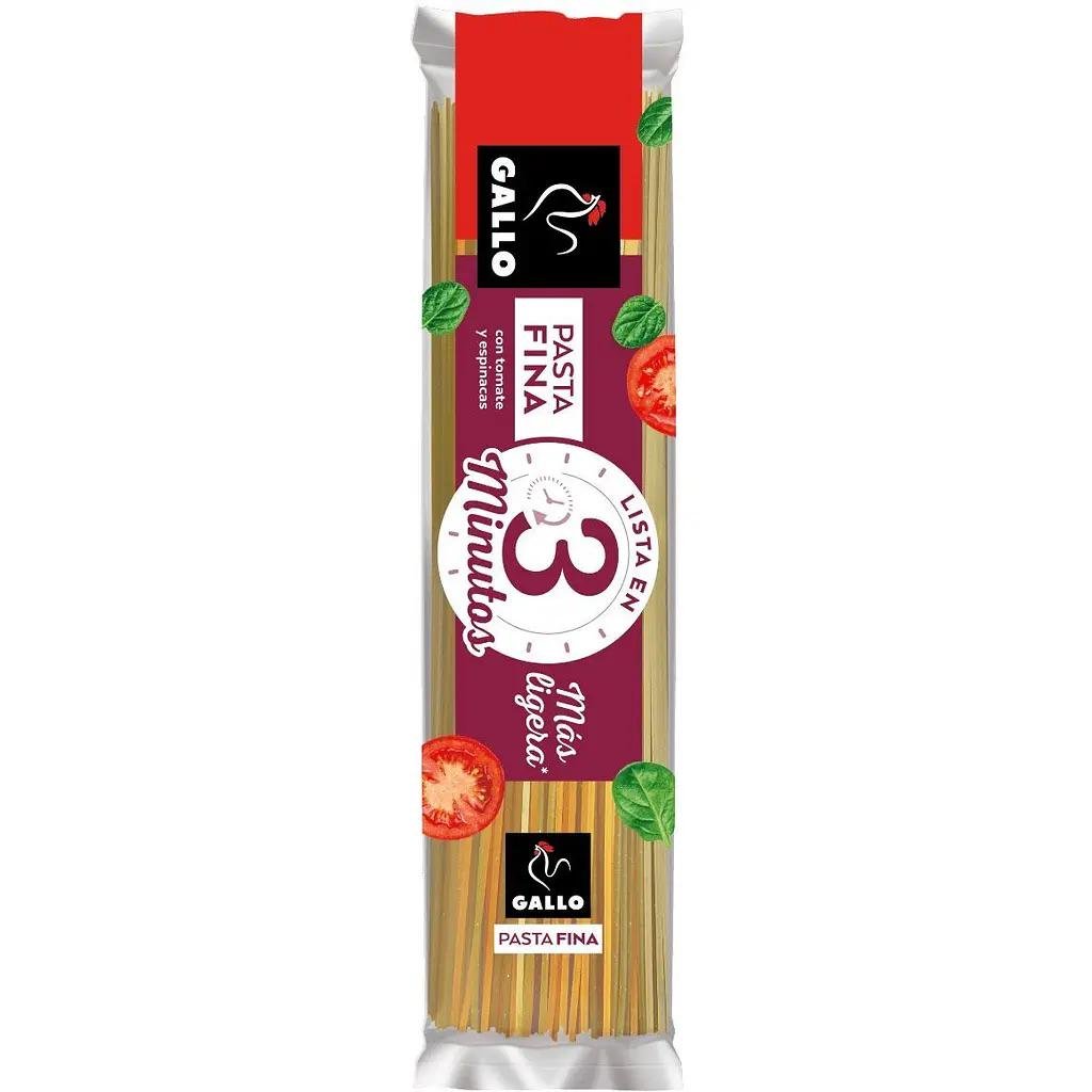 Макарони кольорові Gallo spaghetti pastafina з томатами та шпинатом 400 г