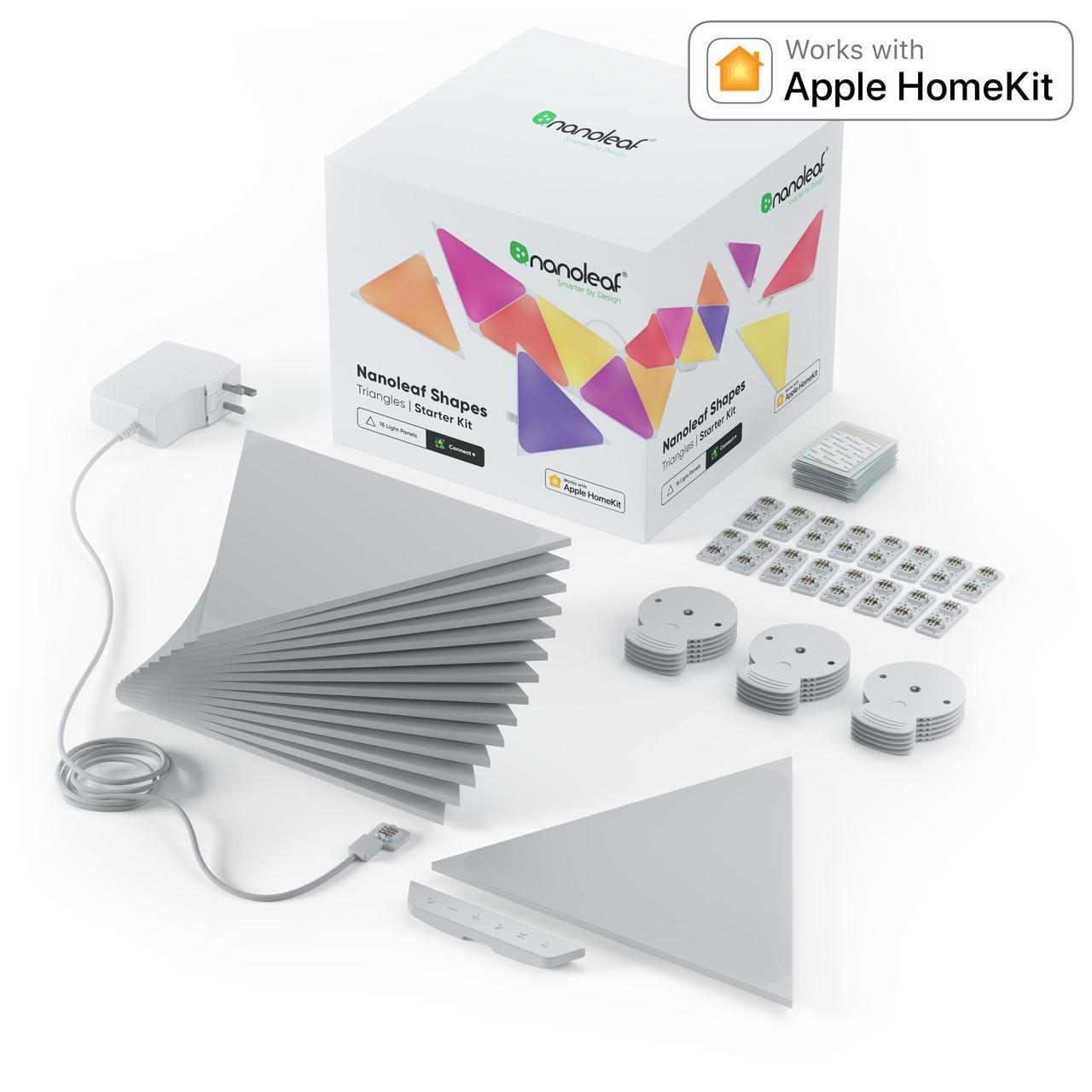 Розумна система освітлення Nanoleaf Shapes Triangles Starter Kit Apple Homekit 15 шт. (1341821647) - фото 2