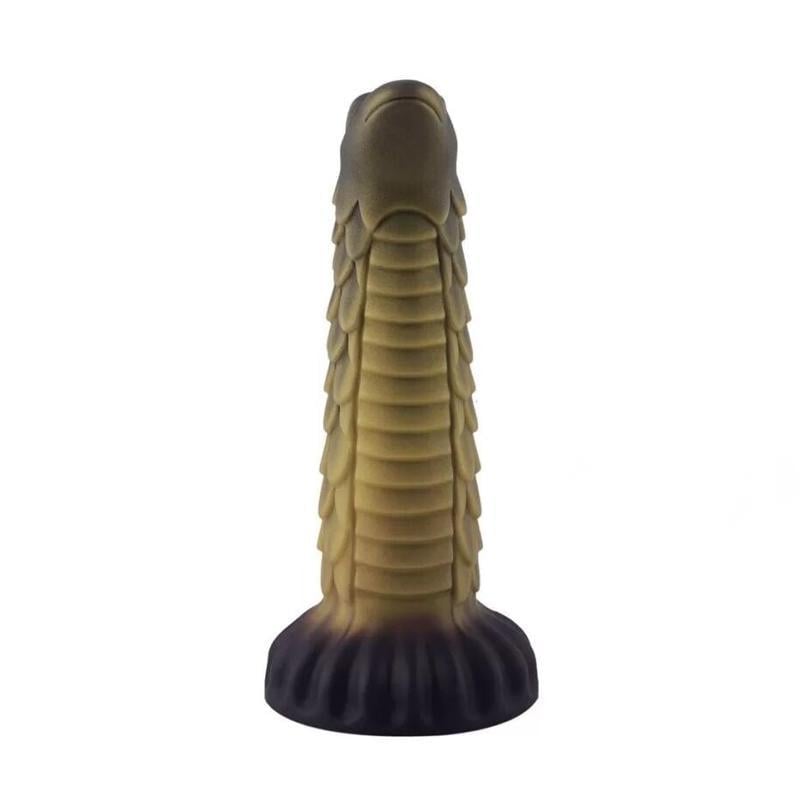 Фаллоимитатор-насадка Hismith 8,5" Squama Beast Silicone Dildo Monster Series 21,5 см Зеленый (40507)