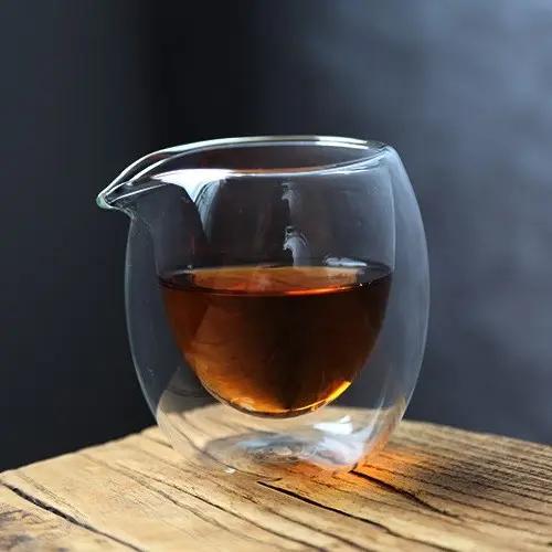 Чаша чахай для китайського чаю з подвійними стінками 180 мл Прозорий