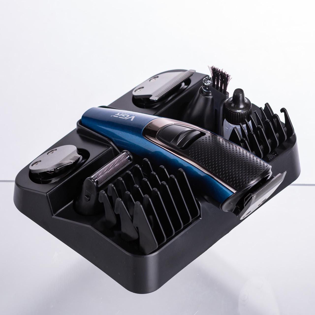 Тример для стрижки VGR V-172 4в1 з насадками Синій (7363) - фото 16 Тример для стрижки VGR V-172 4в1 з насадками Синій (7363) - фото 16