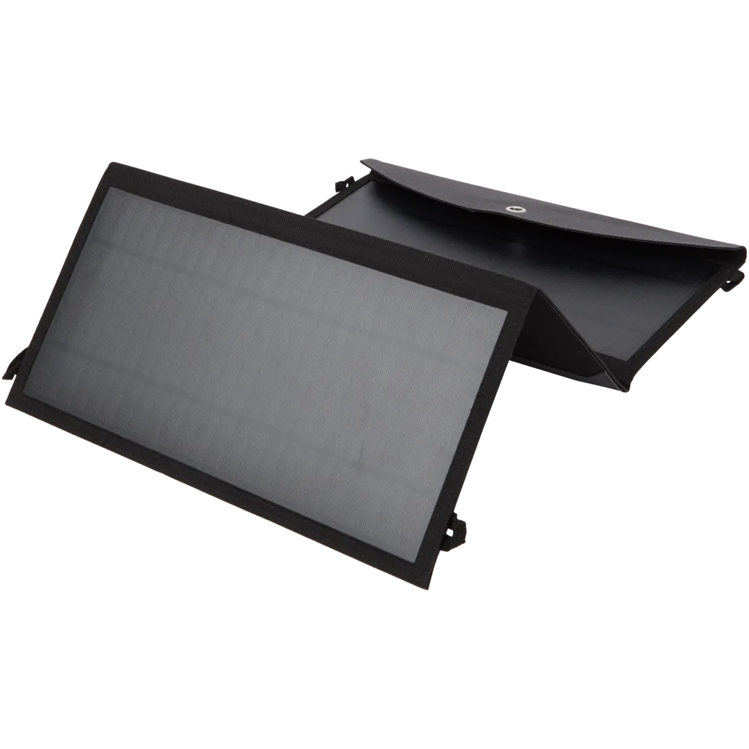 Сонячна панель складана водонепроникна з USB-A та USB з кишенею та карабіном для заряджання приладів 28W