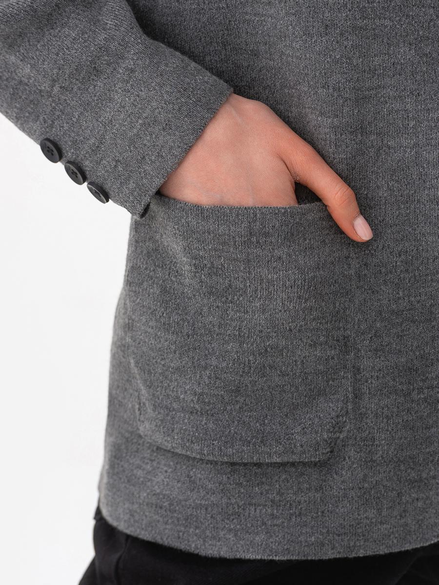 Пиджак легкий вязаный женский SVTR р. 42-50 Серый (596) - фото 6 Пиджак легкий вязаный женский SVTR р. 42-50 Серый (596) - фото 6