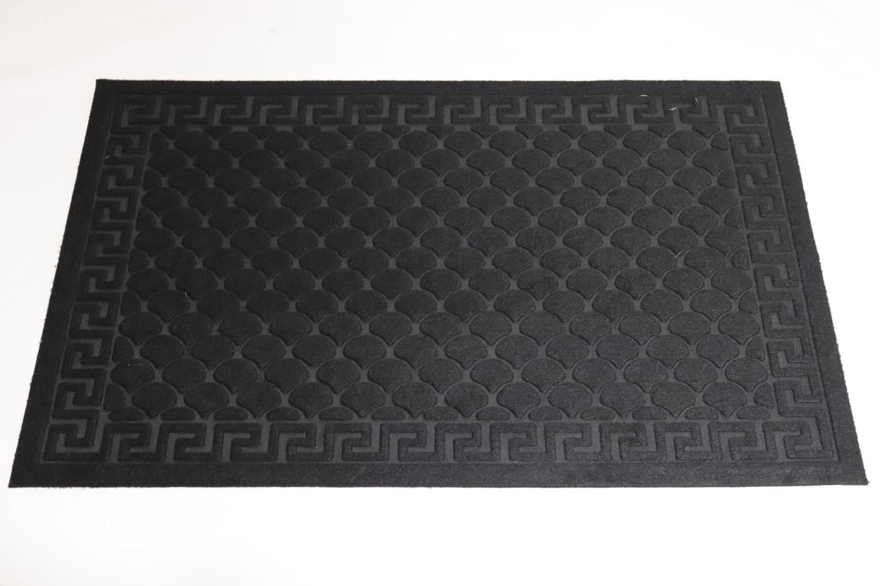 Коврик с тиснением 60x90 см текстильный на резиновой основе (1321/black)
