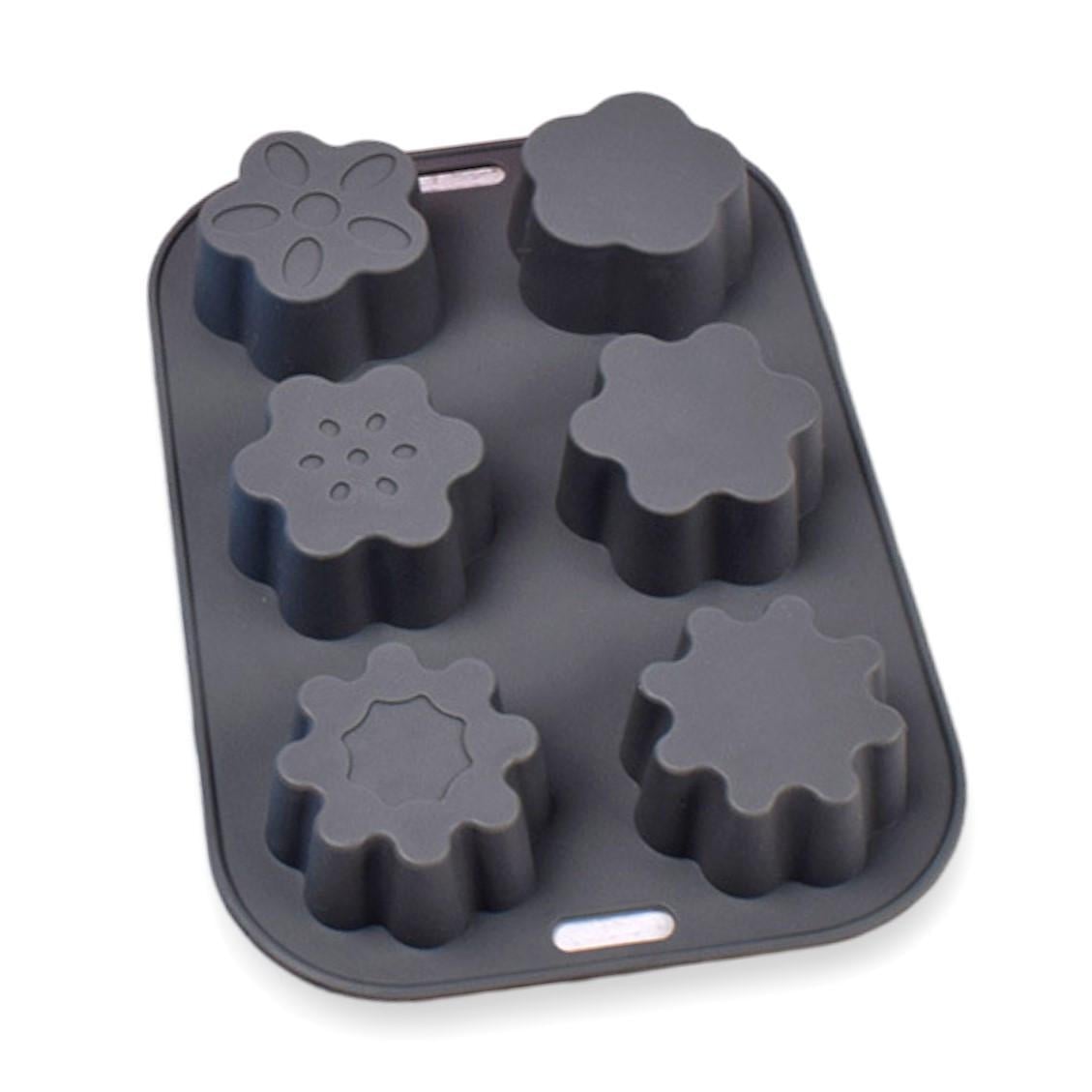 Форма силиконовая Цветы Bakery 6 яч. 25,5х17,5х3,5 см Ø 6,5 см 1 шт. Серый (ХК0617ф12) Форма силиконовая Цветы Bakery 6 яч. 25,5х17,5х3,5 см Ø 6,5 см 1 шт. Серый (ХК0617ф12)