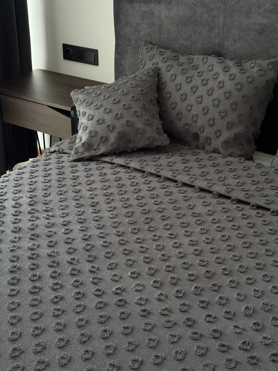 Покривало Інгрід 120x250 см Графітовий (22899-10-120x250cm) - фото 5 Покривало Інгрід 120x250 см Графітовий (22899-10-120x250cm) - фото 5