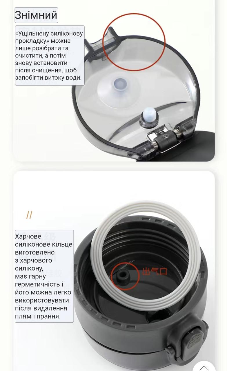 Пляшка для води Casno 560 мл Сірий (2181494811) - фото 7 Пляшка для води Casno 560 мл Сірий (2181494811) - фото 7