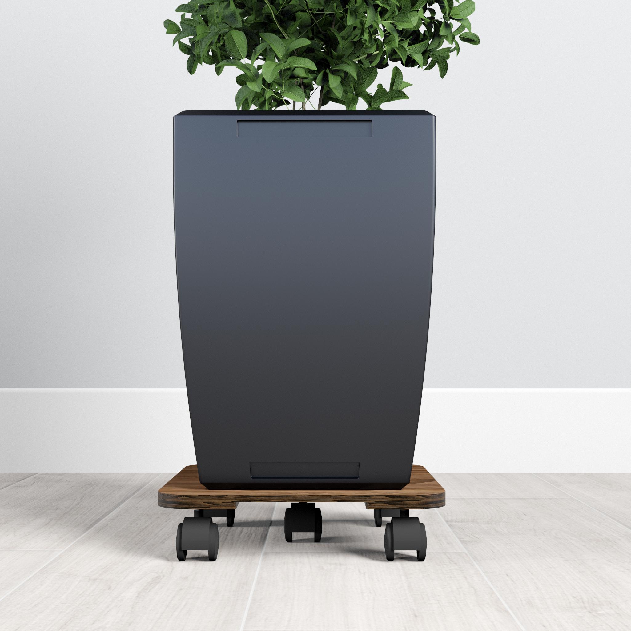 Подставка для цветов напольная на колесах квадратная 25 см (25622124) - фото 5