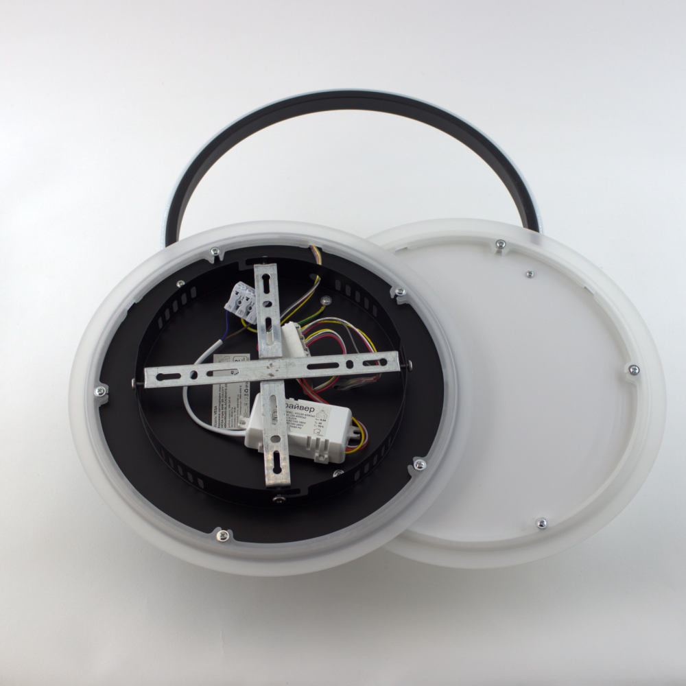 Люстра ESLLSE VEGA TRIPLE 3R с пультом 70 Вт 490х490х60 мм Черно-белый (2608902708) - фото 7