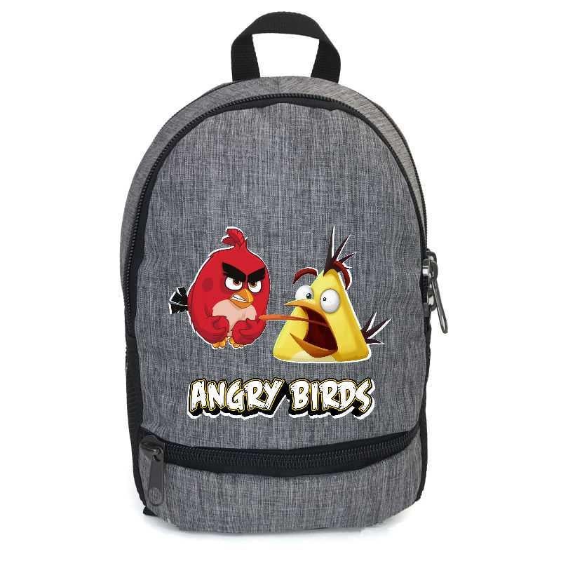 Школьный рюкзак подростковый Cappuccino Toys с принтом Angry Birds ANG-005-gry 12,5 л Серый (2133990359)