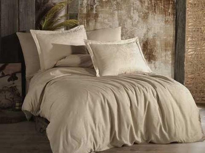 Комплект постельного белья Sultana Belizza Sorina Bej жаккард евро 9983355 Бежевый (DR012814)