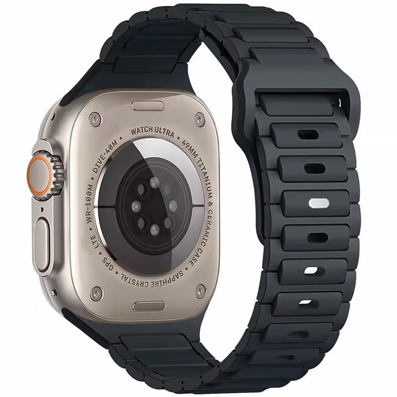Ремешок силиконовый Defense для Apple Watch 38/40/41/42 мм ser.10 140-190 мм Midnight Blue