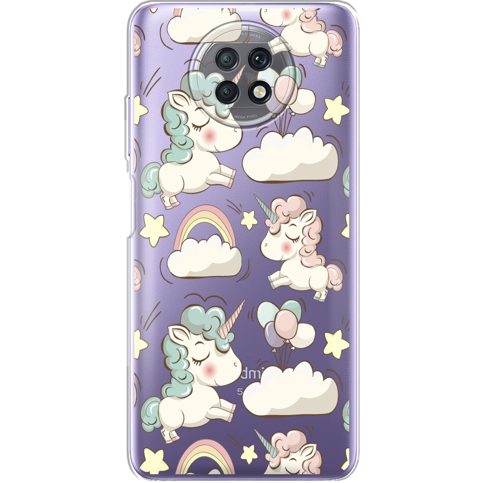 Чехол BoxFace Xiaomi Redmi Note 9T Unicorns Прозрачный силикон (42123-cc2-42123)
