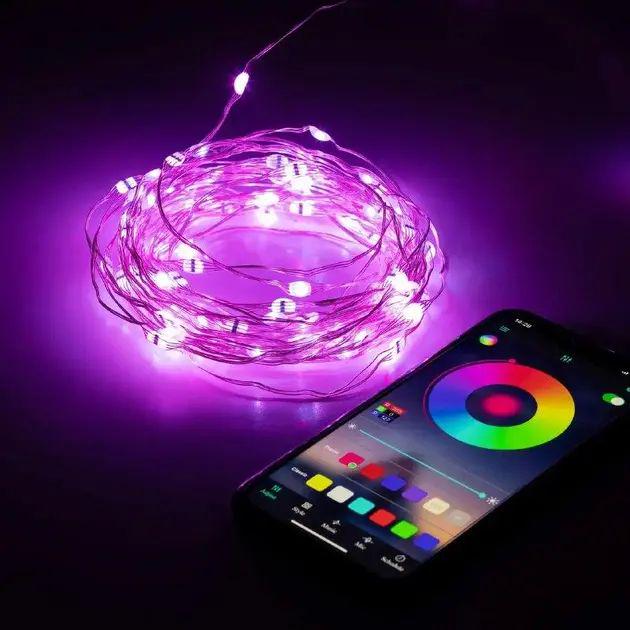 Гирлянда светодиодная Росса для елки 10 м Smart RGB 100 LED с Bluetooth и USB