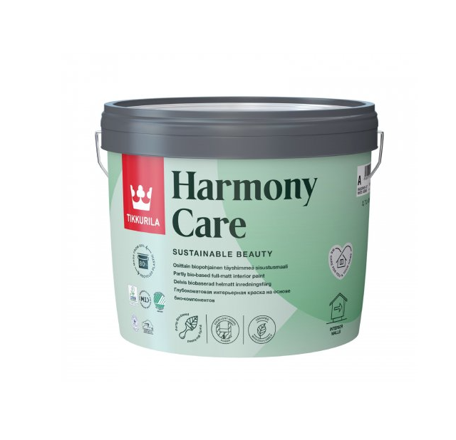 Краска интерьерная матовая Tikkurila Harmony Care 9 л Прозрачный