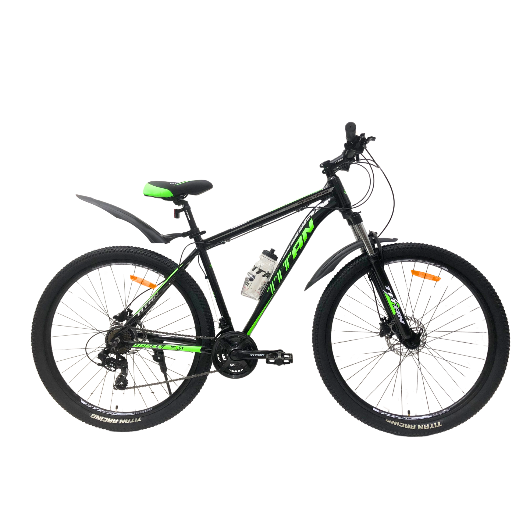 Велосипед Titan Urban 29" 19" Чорний/Зелений (2540800215)