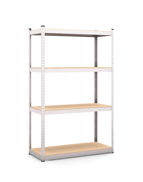 Стеллаж металлический Меткас 1600х800х300 мм на 4 полки МДФ
