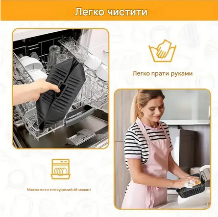 Форма силіконова для аерогрилю ребриста Чорний (REN-1822) - фото 6