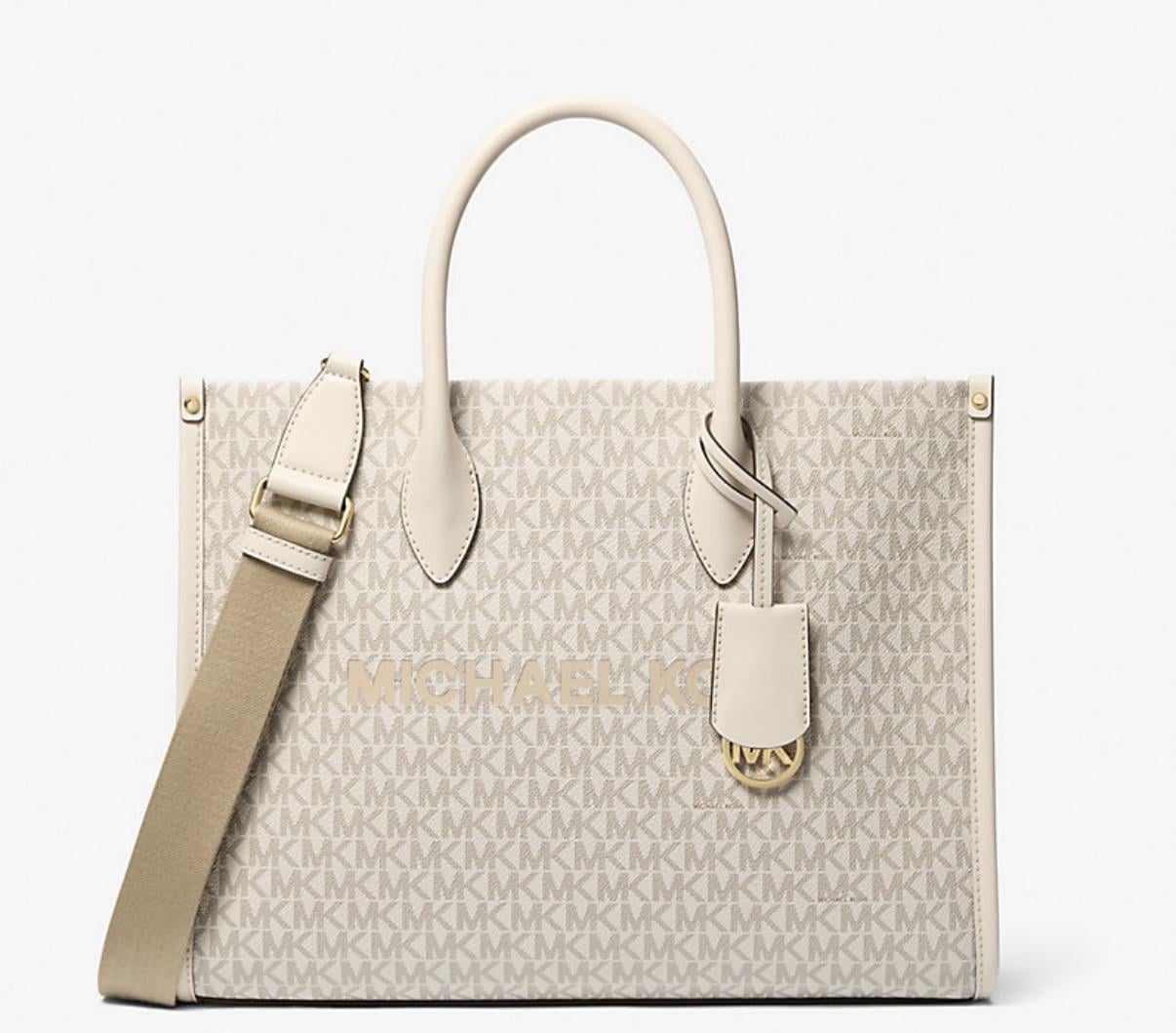 Сумка тоут Michael Kors Mirella Medium Signature Logo Tote Bag Vanilla (34764333)