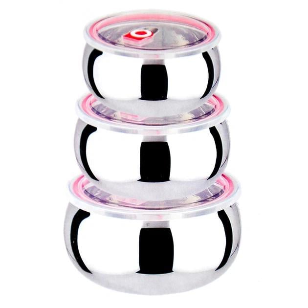 Набір Unique UN-1516 нержавіюча сталь 3 сталеві судочки