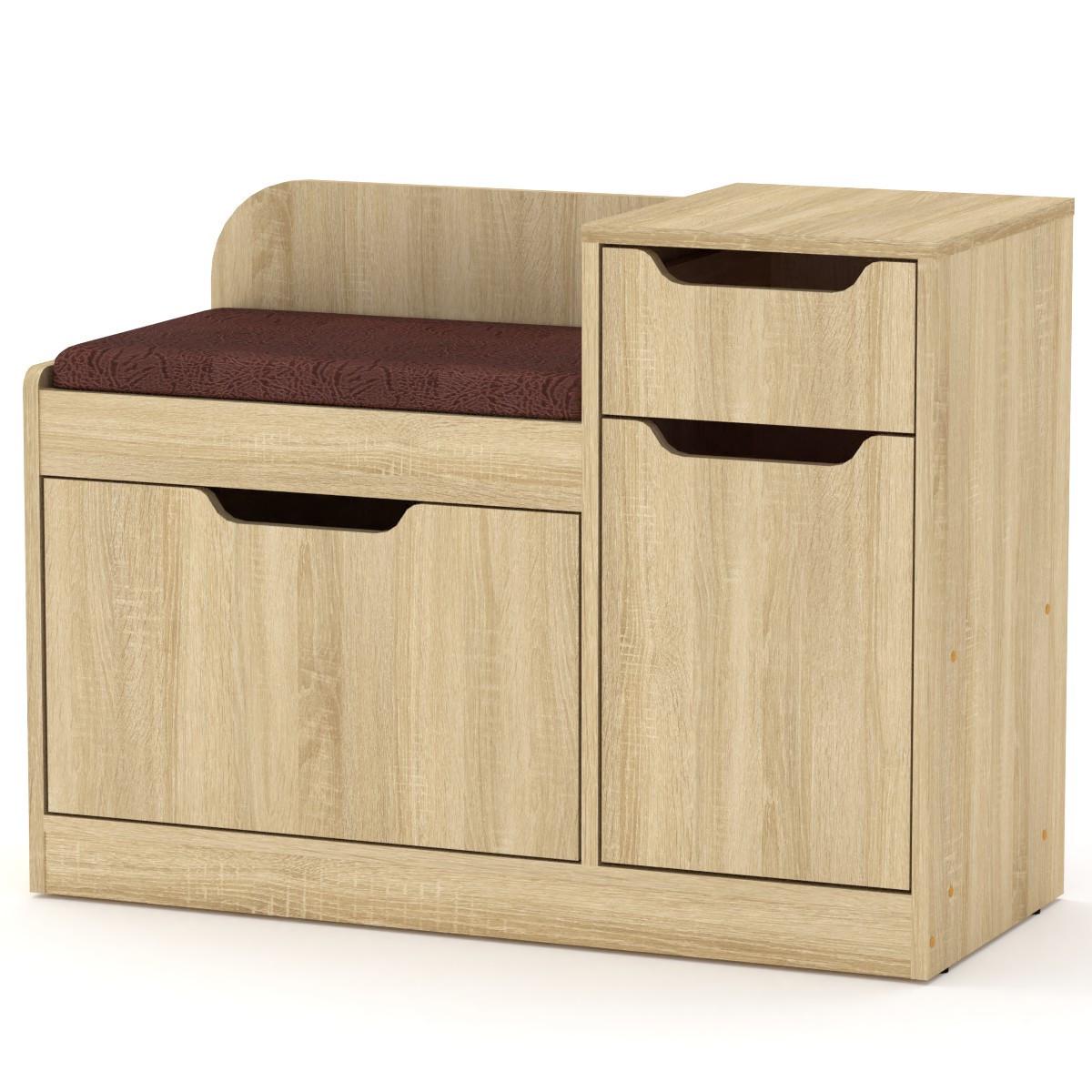 Тумба під взуття Компаніт SC-12 90х38х66 см Дуб сонома (28307703) - фото 1 Тумба під взуття Компаніт SC-12 90х38х66 см Дуб сонома (28307703) - фото 1