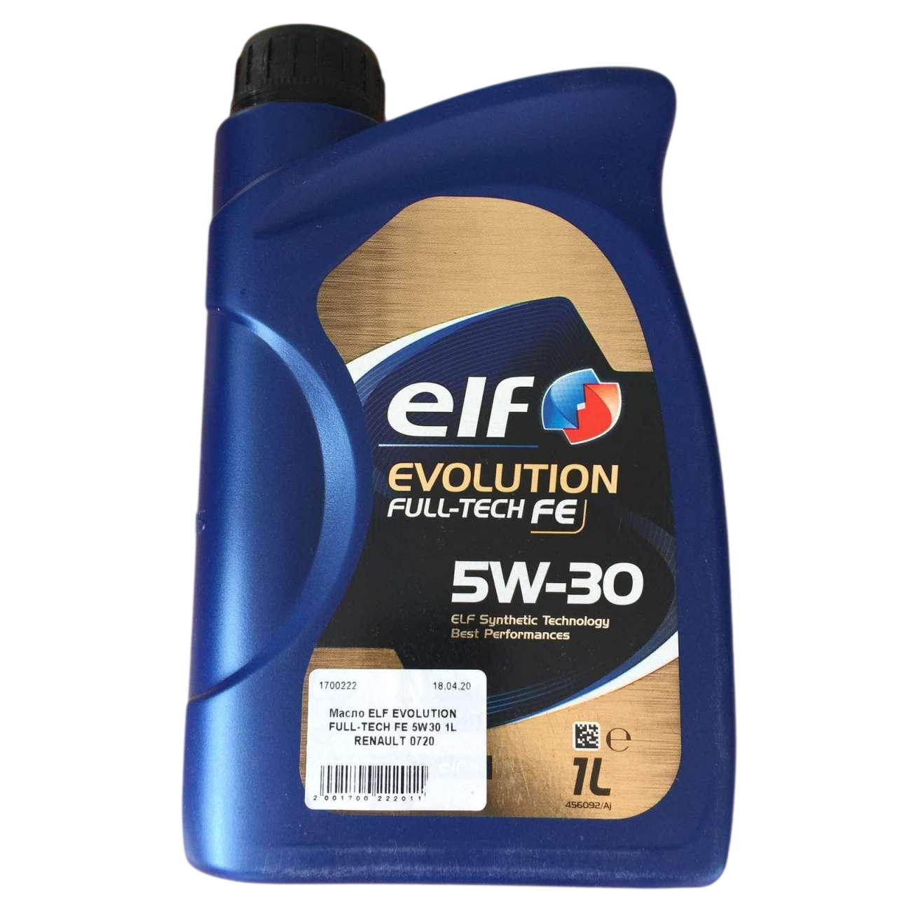 Мастило ELF EVOLUTION FULL-TECH FE 5W30 RENAULT 0720 1 л (3085935255)